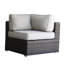 Canapé modulaire brun: chaise entièrement assemblée avec coussins à eau, compatibilité modulaire et housses amovibles lavables