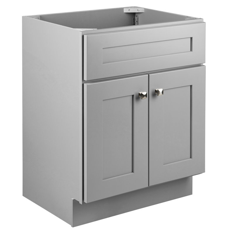 Gray 24 Inch Shaker Style Bathroom Vanity Cabinet