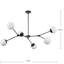 Lustre linéaire spoutnik moderne à 6 lumières Haas-428930093
