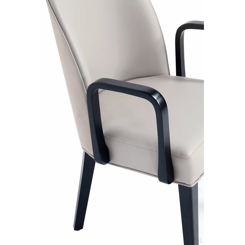 Fauteuil sophistiqué rembourré en bois classique