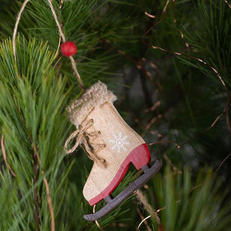 Guirlande de Noël avec patins et skis