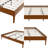 15 Inch High Solid Bamboo Platform Bed Frame with Metal Support, Modern Minimalist Wood Slat Base, No Box Spring Needed, Noise-Free, Easy Assembly-630305734-630305732
