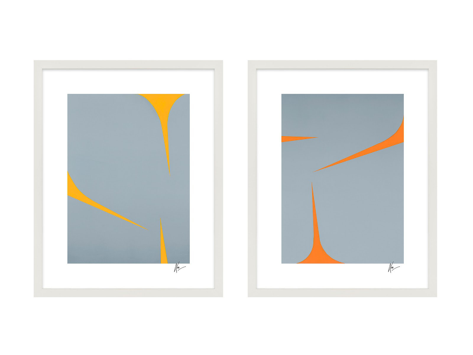 Clouds. Set Of 2 by Lee Lessem, 16" W x 20" H, White
