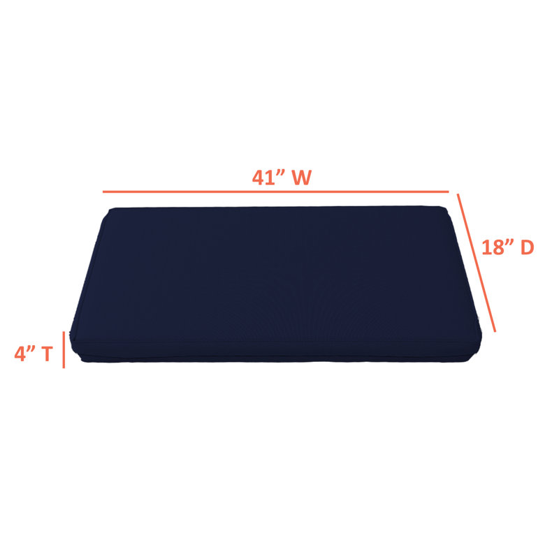 Polyester Box Cushion Sofa Slipcover, 45.7cm H x 104.1cm W x 10.2cm D, Navy Blue Polyester