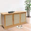 Banc de rangement pour chaussures et porte-chaussures en bambou avec portes en rotin pour porte d'entrée