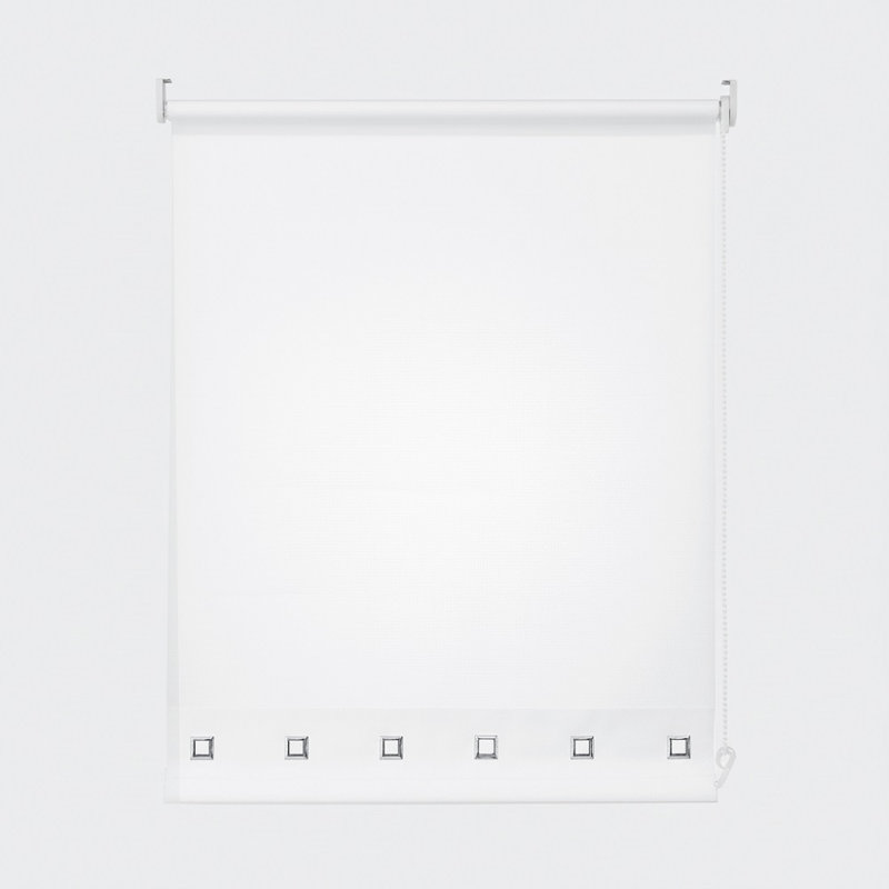 Semi Sheer Roller Blind, 165 cm L x 120 cm W, White
