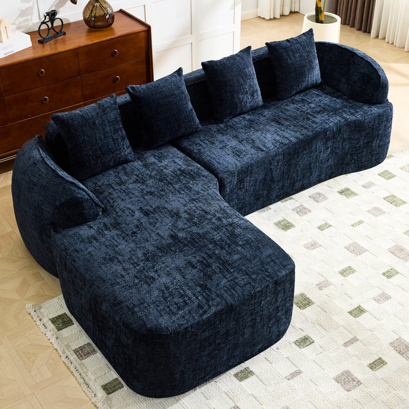 Comfortable L-shaped Sofas, High-elastic Sponge, Modern Living Room