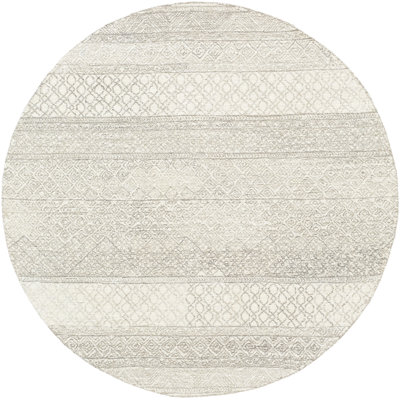 Abdera Geometric Hand-Tufted Wool Gray/Cream Area Rug