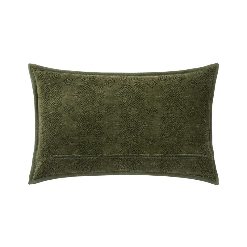 SYRACUSE Pillow Cover & Insert, Dark Green, Rectangle 13"H x 22"W