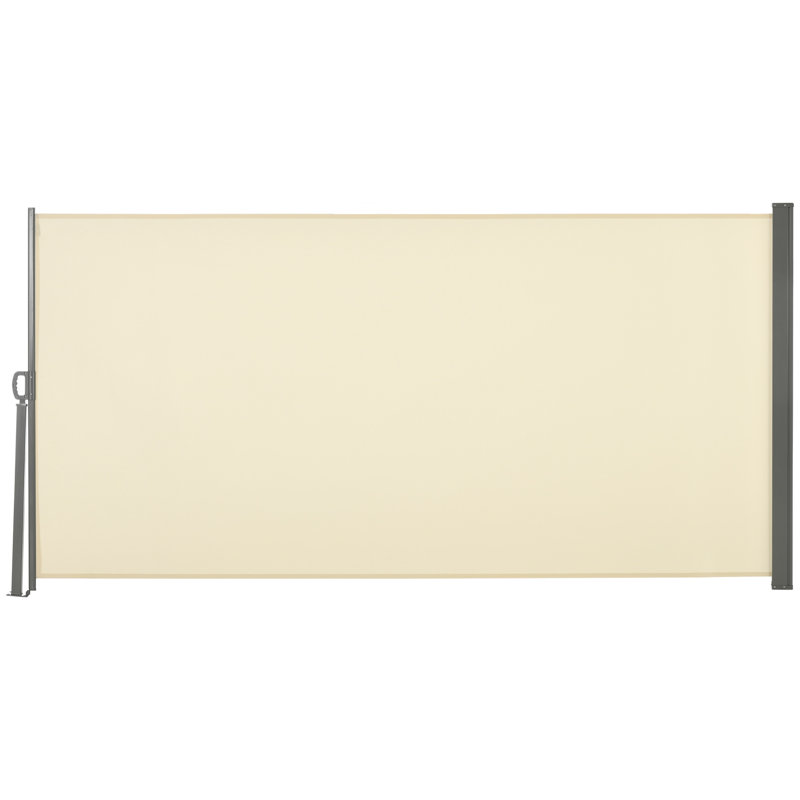 Auvent latéral rétractable l 9 pi 10 po x P 3 1/2 po crème / blanc
