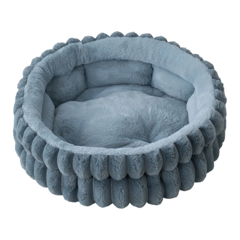 Faux Fur Pet Bed, Grey
