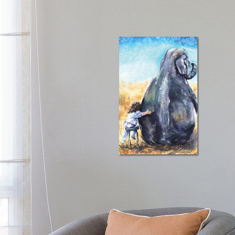 Child With Elephant by George Dyachenko - Wrapped Canvas Gallery-Wrapped Canvas Giclée, 66.04 cm H x 45.72 cm W x 1.91 cm D