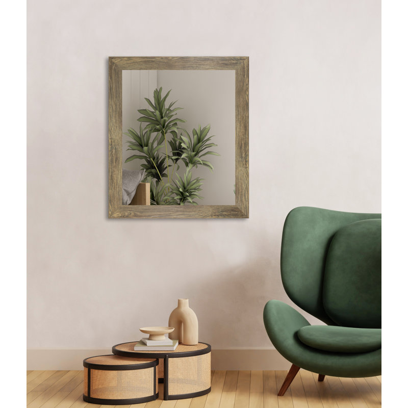 Engineered Wood Flat Mirror, 33" x 42"