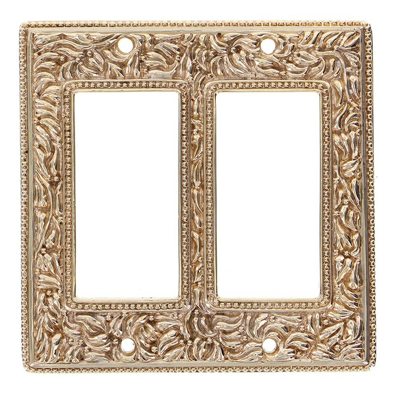 San Michele 2-Gang Rocker Wall Plate, Polished Gold