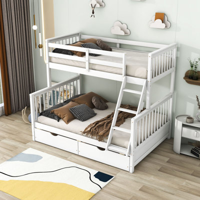 Desmona Kids Twin Over Full Bunk Bed with Drawers