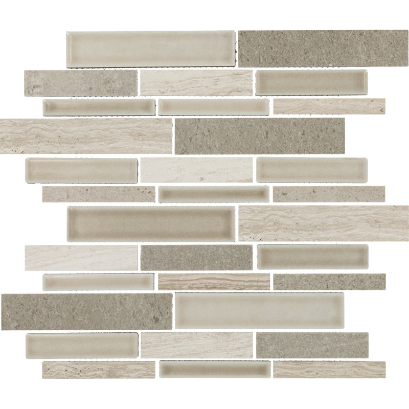 Carrelage mural 12 "x 12", Brun / gris