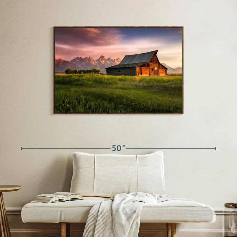 Thomas Moulton Barn, Cadre flottant en noyer, 40 po x 27 po