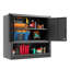 Metal Wall-Mounted Tool Storage Cabinet With Locking Door And 1 Shelf 1 Opened Drawer For Garage Warehouse,Office,Assembly Required