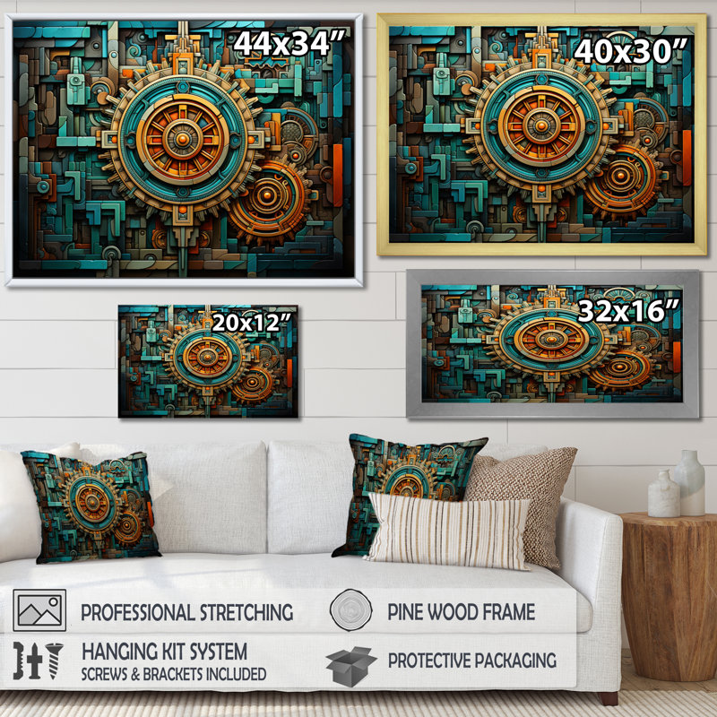 «Mexico Mesoamerican Legacy II», reproduction d'art sur toile, H 24 po x l 32 po, Toile tendue