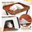 Wood Cat Tree Tower With Washable Cat Cushions