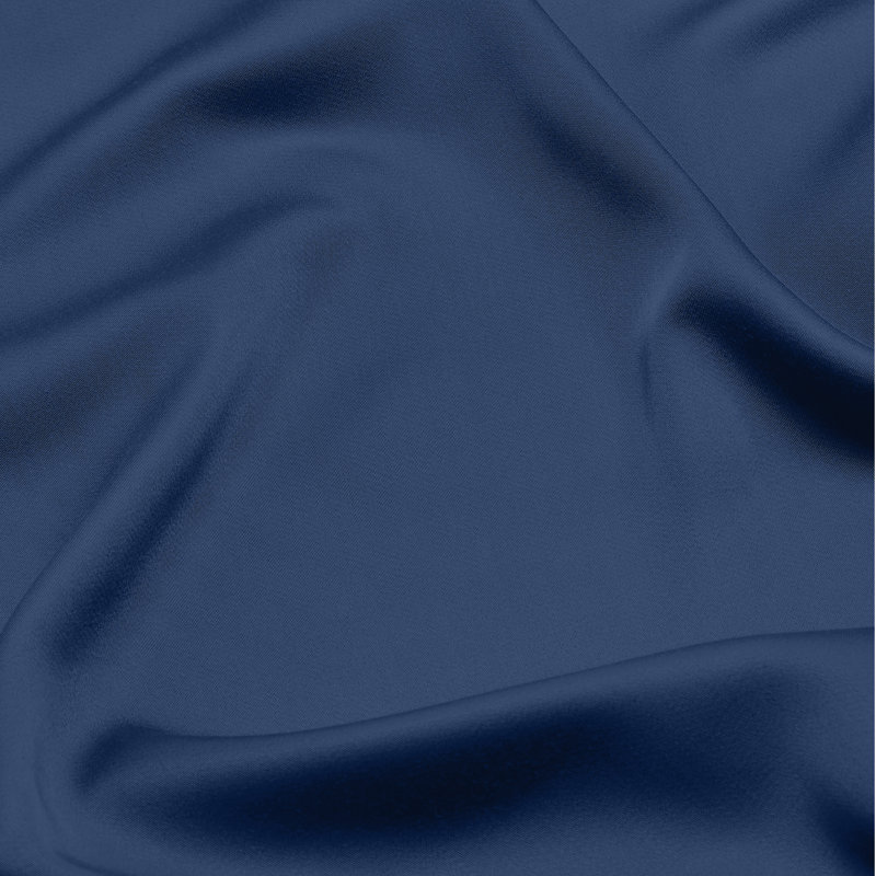Ensemble de couette en rayonne de bambou, Bleu très foncé, Housse de couette simple + 1 taie décorative stan