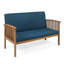 Causeuse en bois riche avec coussins confortables pour la cour, 40,94 lb de poids-568140877-568140876