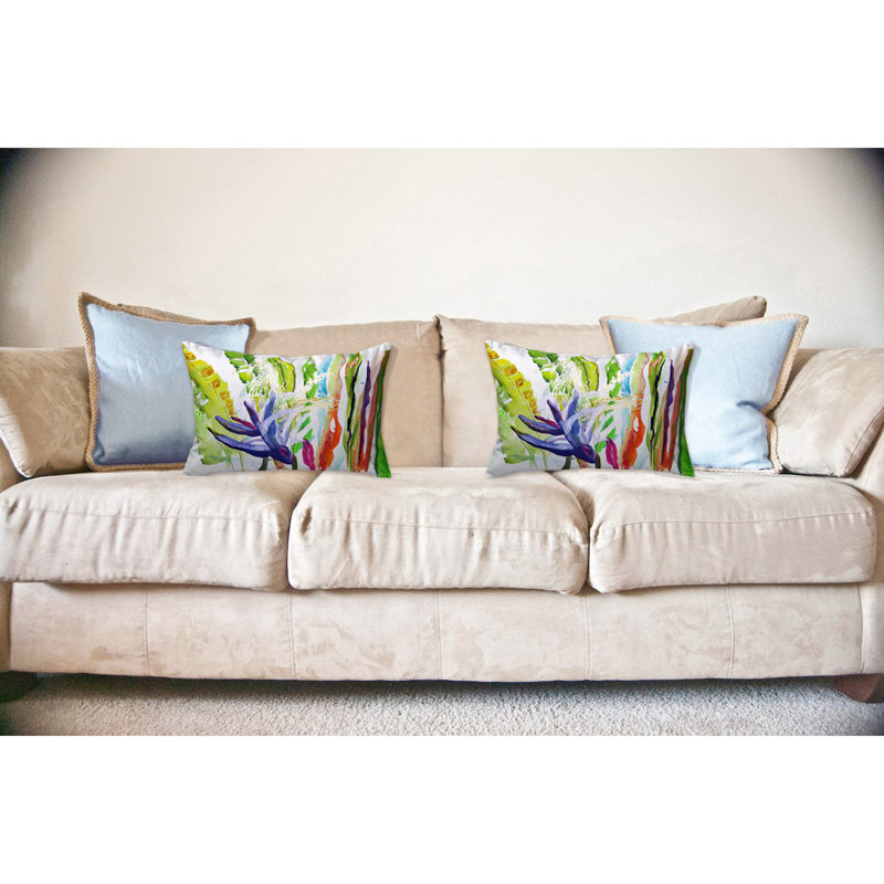 Coussin lombaire d’intérieur/d’extérieur abstrait Bloomingdale