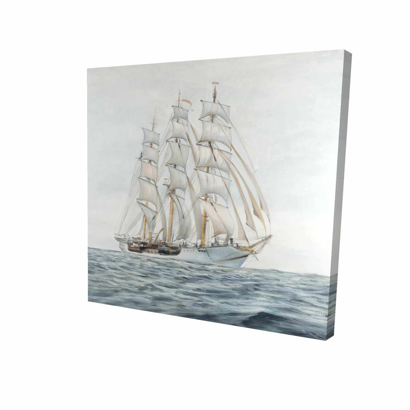 " Sailing Boat By A Cloudy Day ", 36" H x 36" W x 1.5" D