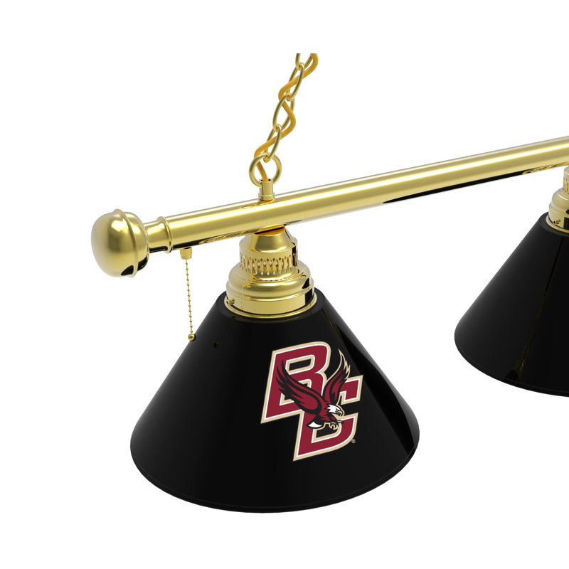 3 - Light Pool Table Lights Pendant, Brass, Boston College Eagles