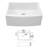 White Farmhouse Sink - 24 Inch White Kitchen Sink Ceramic Arch Edge Apron Front Single Bowl Farm Kitchen Sinks