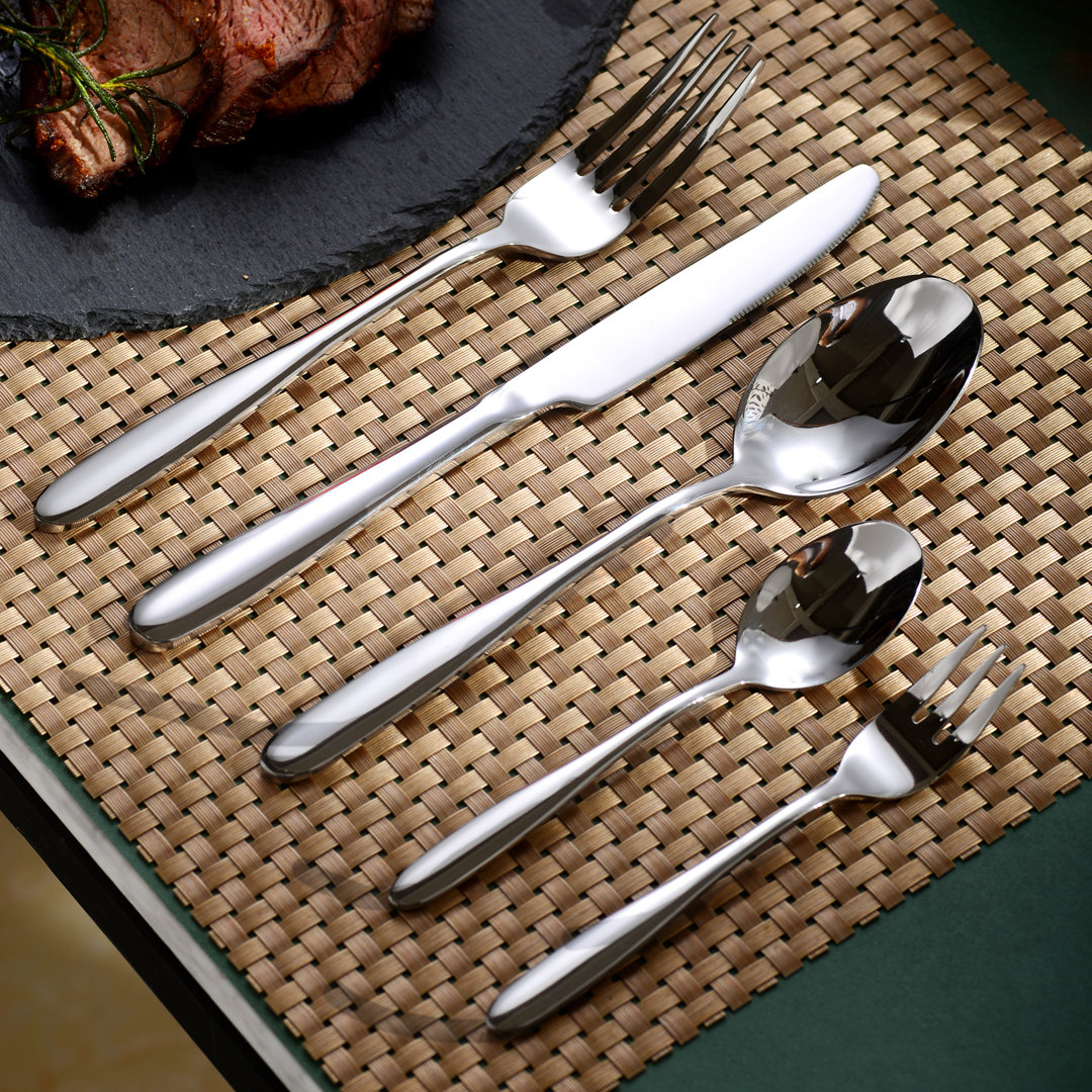 60 Piece Stainless Steel Cutlery Set, Service for 12
