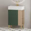 Meuble-lavabo à tablettes ouvertes 21,6 po avec lavabo en céramique-2143115438