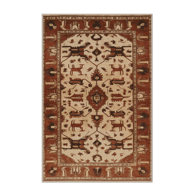 Machine Washable Persian Brown Area Rug