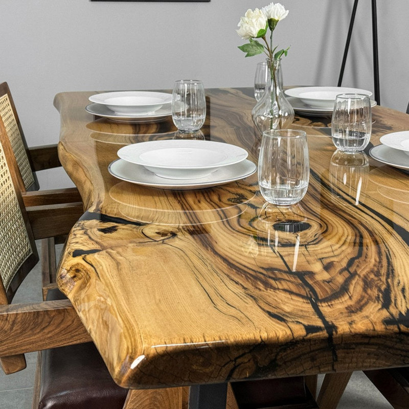 Live Edge Dining Table, Solid Chestnut