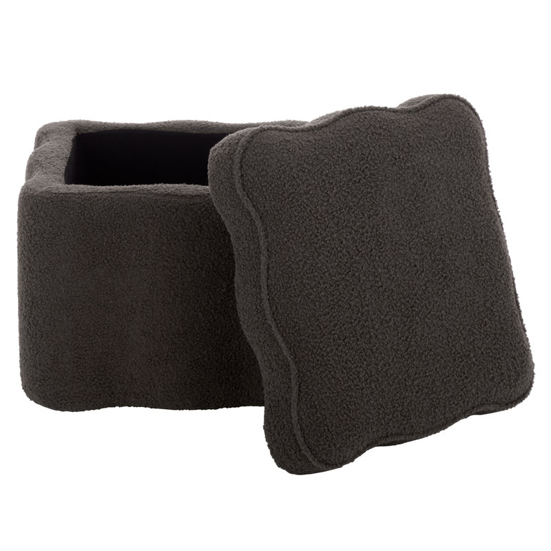 Emmie Square Storage Ottoman, Brown