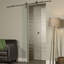Porte de grange en verre New Vision Silhouette avec trousse de quincaillerie d'installation-74719384