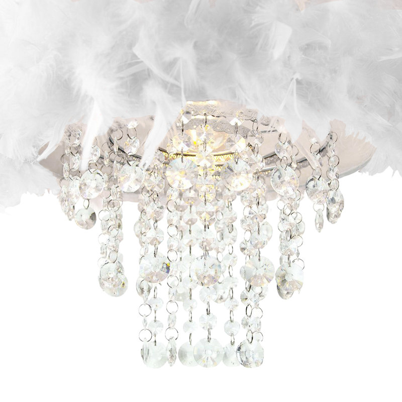 32cm Silk Drum Pendant Shade, White