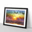 Rainbow Sunset over the Ocean - Picture Frame Painting Print-56758696-56758699