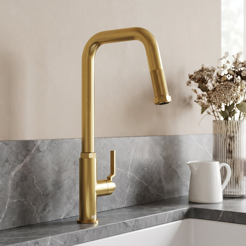 Hart 18 H 1-handle Pull-Down Kitchen Faucet, Matte Brushed Gold