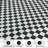 Contemporary Checkered Border Washable Non Slip Area Rug-241039251