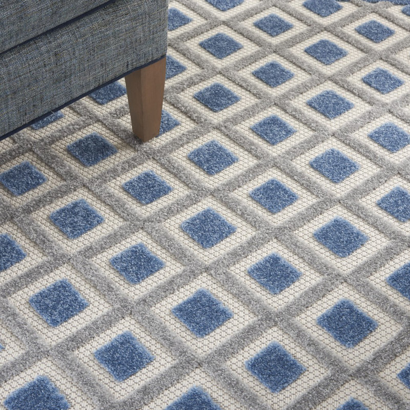 Amamda Geometric Indoor / Outdoor Rug, Rectangle 3'6" x 5'6"