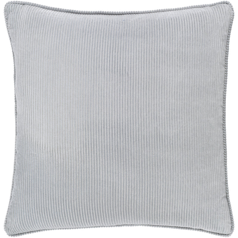 Housse de coussin en coton Saraphine, Gris clair, 20 po X 20 po