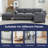5 - Piece Reversible Modular Corner Sectional With Ottoman-1409123911