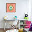 «Green Cat Portrait», art mural encadré flottant par Carrie Cantwell-1133241426-1129302207