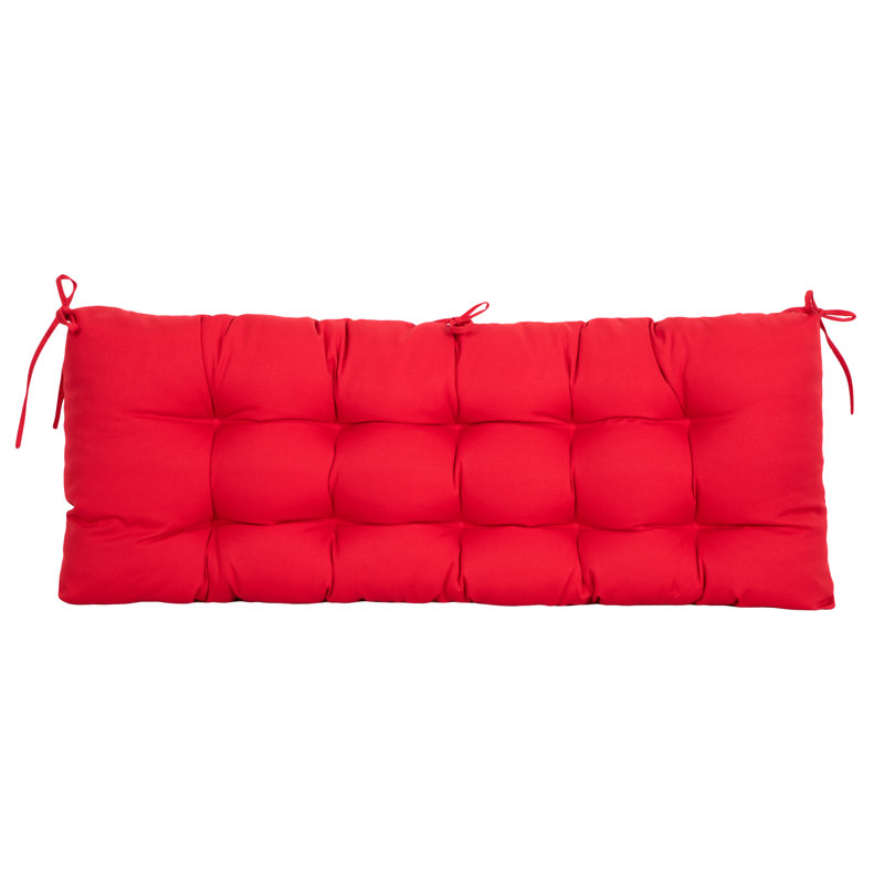 Cassella Outdoor 4'' Bench Seat Cushion, Red