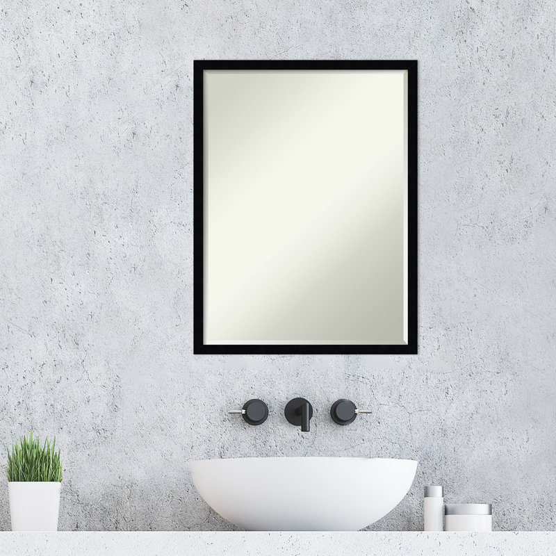 Wood Flat Wall Mirror