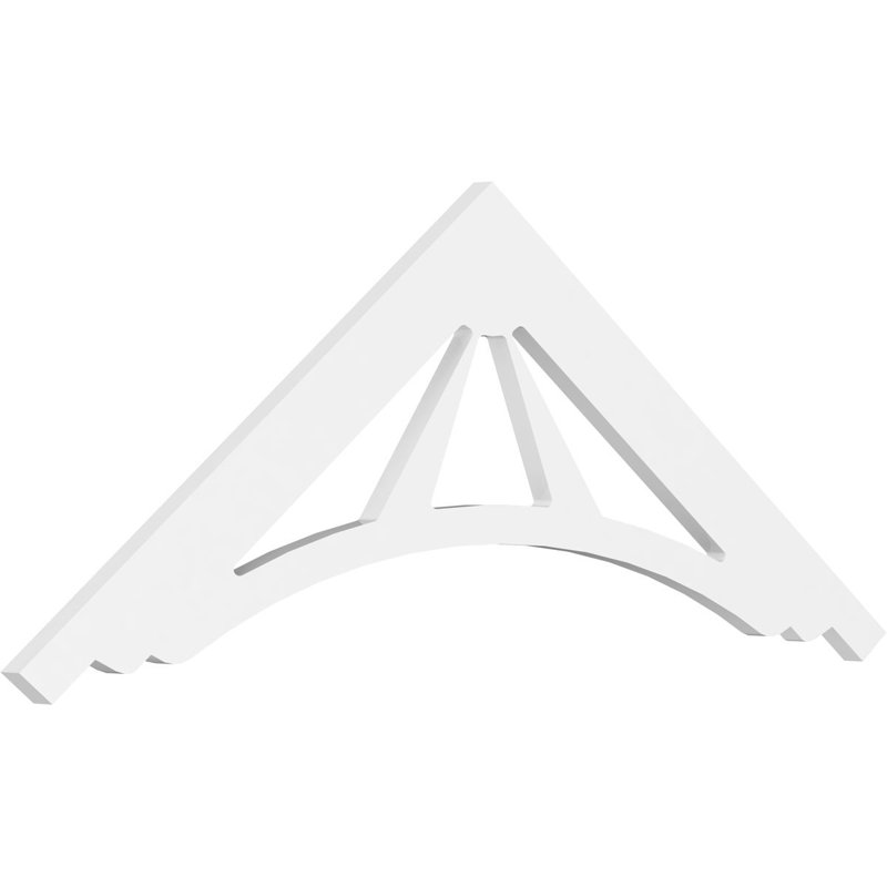 Stanford Signature Urethane Gable Pediment, Primed Tan, 18"H x 48"W, 9/12