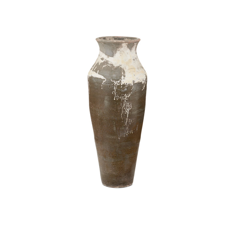 Large Antique White Ceramic Garden Urn