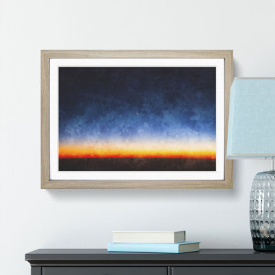 Moon Above the Horizon - Picture Frame Painting Print