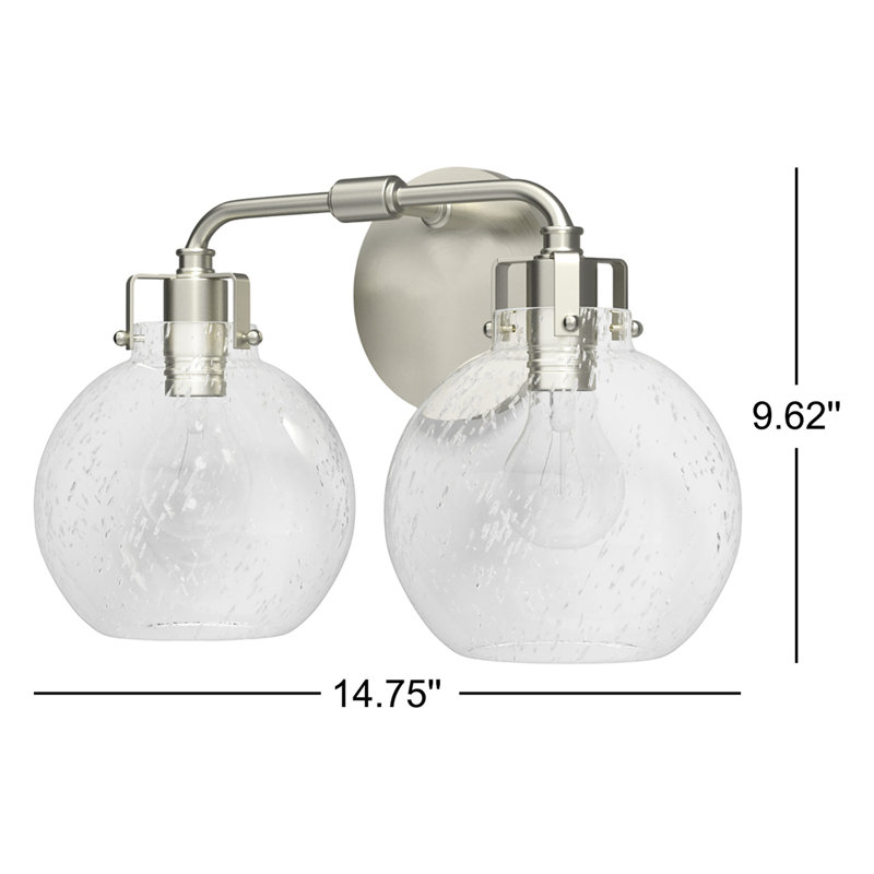 Clara 2 - Light Vanity Light, Satin Nickel